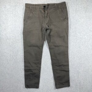 G-Star Raw‎ Jeans Mens 36x30 Brown Rovic Duck Pants Embroidered Work Utility